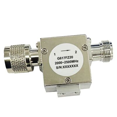 High Isolation Low Insertion Loss Coaxial Isolator with Wide Frequency Band for RF Microwave Systems